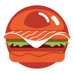 hamburger vector illustration silhouette icon vector on white background