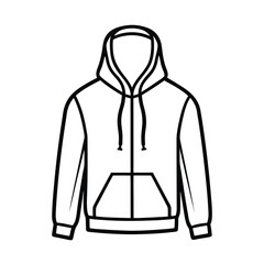 stylish hoodie shirt line art vector