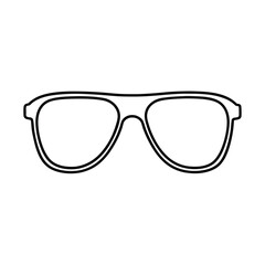 sunglasses fashion accessory line art vector