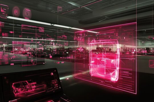 Modern vehicle design, digital interface - Powered by Adobe