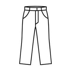 trouser clothing outline in line art