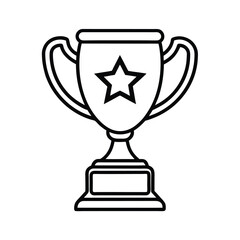 gold cup isolated on white