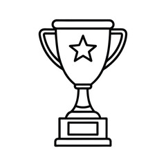winner trophy black vector design