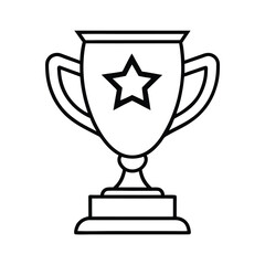 winner trophy black vector design