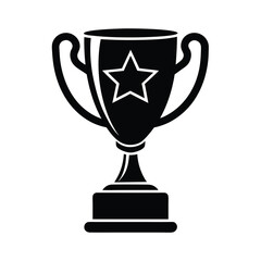 winner trophy black vector design