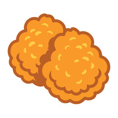  chicken fries vector illustration of an silhouette icon vector on white background