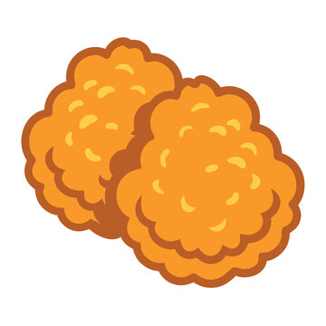 orange fried chicken nuggets isolated clip art preview