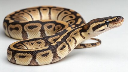Naklejka premium Desert Ghost Ball Python on studio background