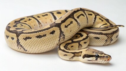 Desert Ghost Ball Python on studio background