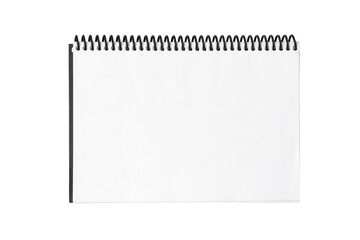 Opened paper blank notepad isolated on transparent background.