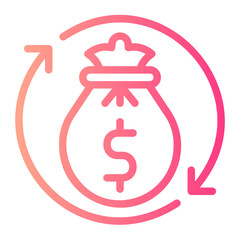 circular economy gradient icon