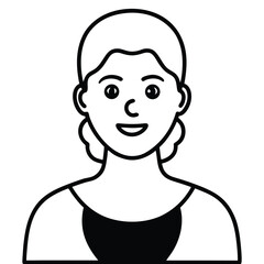 vector illustration of a woman