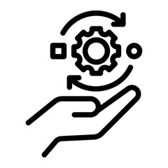 adaptability line icon