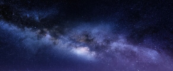 Fototapeta premium The breathtaking view of the Milky Way galaxy in a starry night sky.