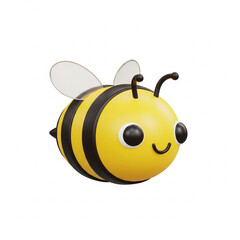 Obraz premium funny bee cartoon isolated on white