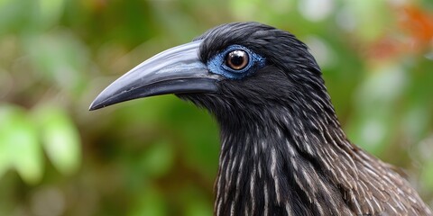 photo of long-wattled umbrella bird