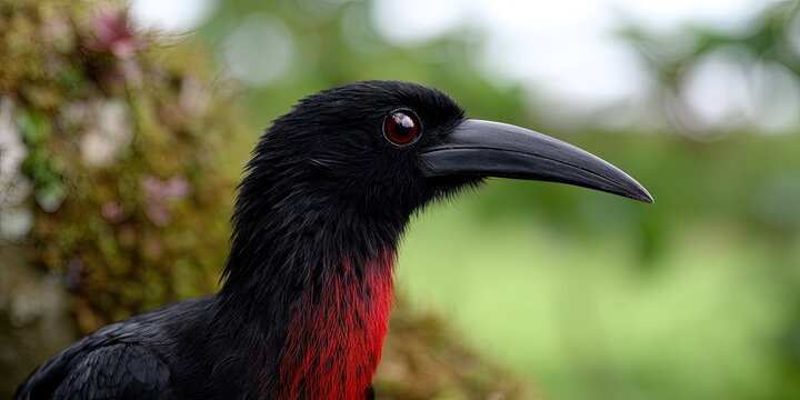 photo of long-wattled umbrella bird