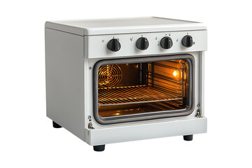 Mini electric oven isolated on transparent background
