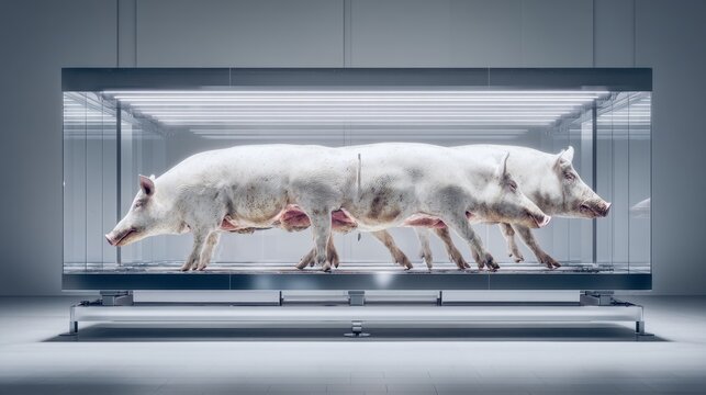 A modern display of a preserved specimen showcasing advanced preservation techniques.