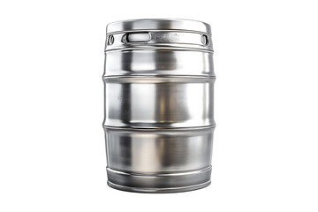 Metal beer keg isolated on transparent background
