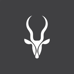 antelope head logo and vector template