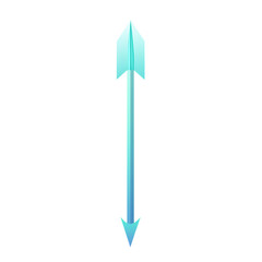 Sleek Arrow with Smooth Gradient Transitions in Icy Isolated on Transparent Background