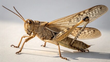 Desert Locust on studio background