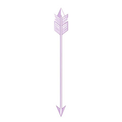 Minimal Arrow with Elegant Smooth Contours in Soft Isolated on Transparent Background