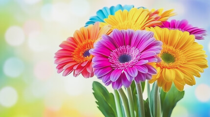  Elegant wedding invitation card background vector. Minimal hand painted Elegant Gerbera flowers texture template background. Design for wedding, vip cover, poster, rsvp moderncard.Valentine's Day