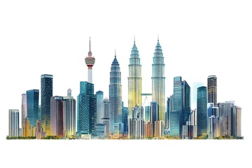 Photo sur Plexiglas Kuala lumpur skyline featuring petronas towers