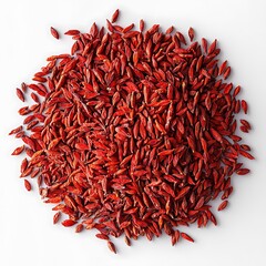 Naklejka premium Dried goji berries heap photo organic superfood