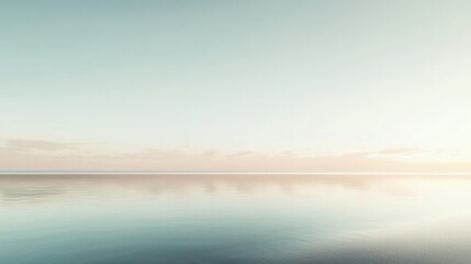 Obraz premium Large body of water with blue sky and white clouds reflecting on the surface during the day