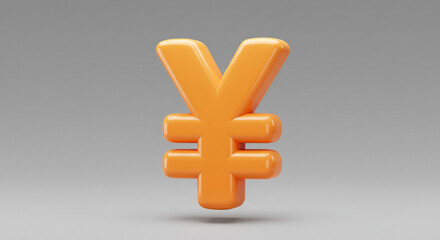 Obraz premium Yen symbol digital rendering financial icon japanese currency asian economy market exchange