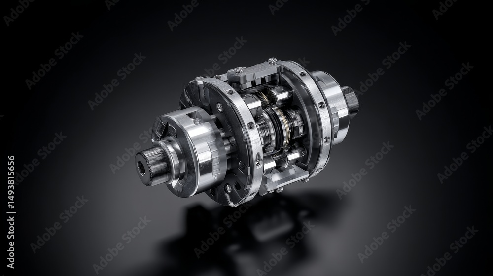 Poster detailed image of a mechanical component showcasing precision engineering.