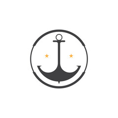 anchor logo and vector template