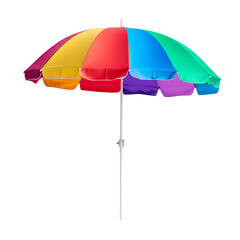 Modern Compact Beach Umbrella with a Sleek Foldable Isolated on Transparent Background