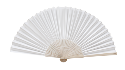 Foldable fans banner blank ready for slogan with studio-quality lighting on a white background