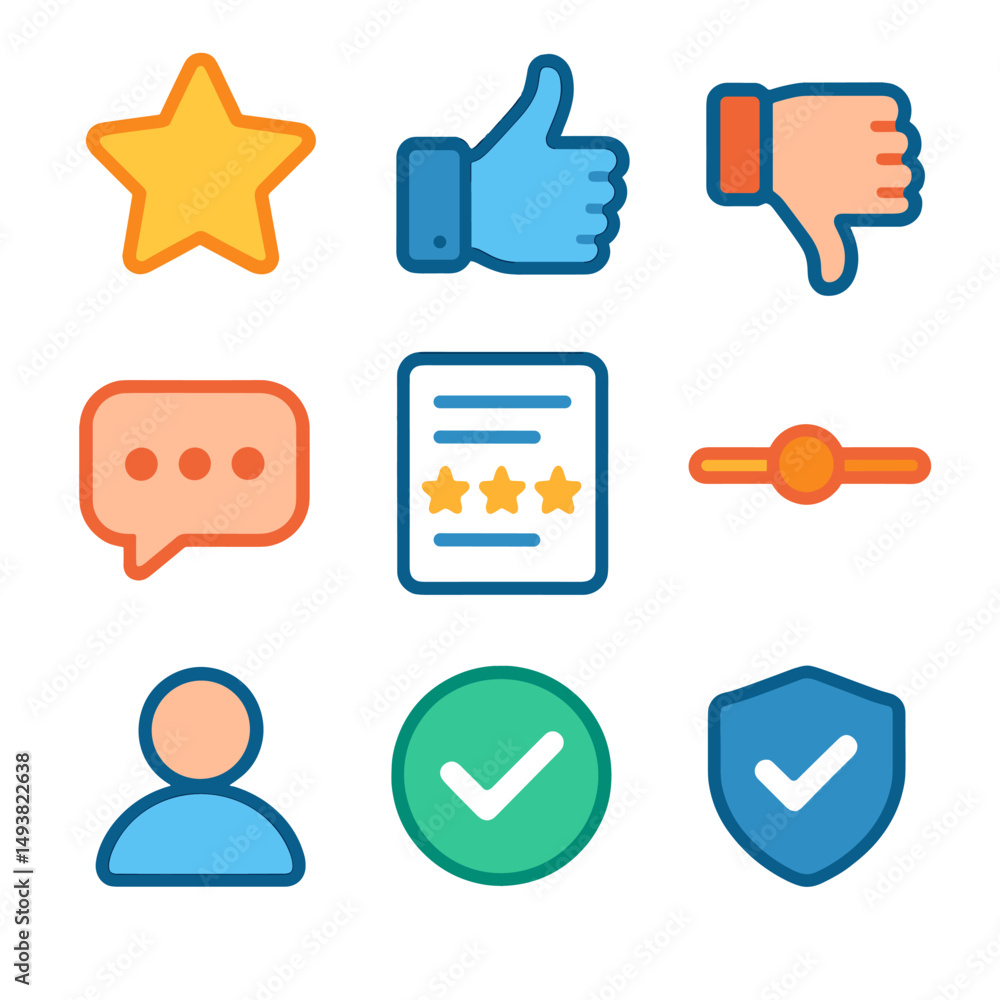 Poster user interface flat icons set. app design and usability symbols