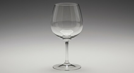 Elegant crystal white wine glass with slender stem and circular base stands ready
