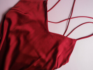Close-up of silk underwear fabric for women. Erotic lingerie