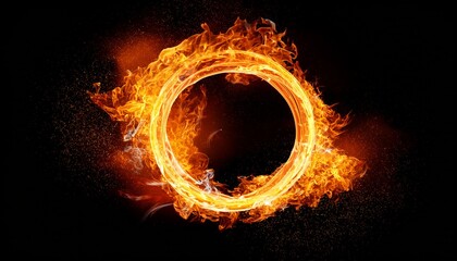 fire ring isolated on transparent background