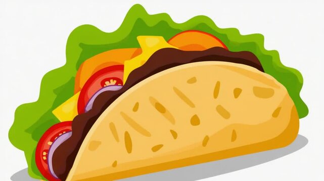 Cartoon taco illustration