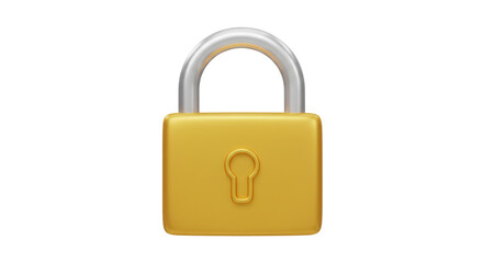 Naklejka premium Golden Padlock Security Lock Icon Vector Safety and Protection Key Secret Privacy Locked and Secured