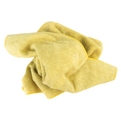 rag color yellow isolated on white background