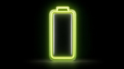 Neon green battery icon