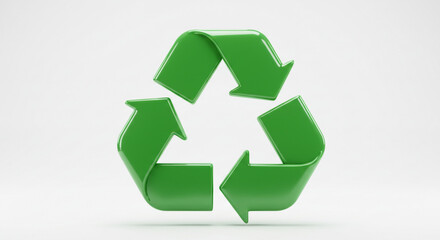 Obraz premium Green recycle symbol ecology logo Circular arrows for recycle reuse reduce sustainable development