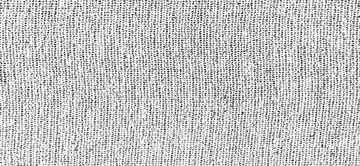 Vector fabric texture. Distressed texture of weaving fabric. Grunge background. Abstract halftone vector illustration. Overlay to create interesting effect and depth. Black isolated on white. EPS10.