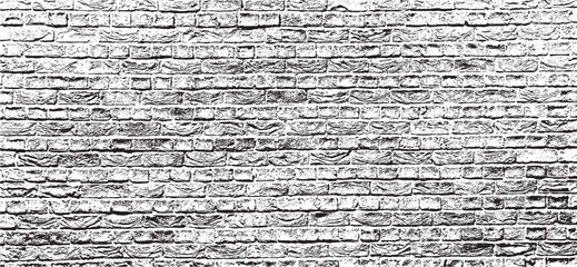 Obraz premium Old brick wall texture. Grunge Urban Background Vector. Distressed Grainy Grungy Overlay Effect. Vector Illustration. EPS 10. 