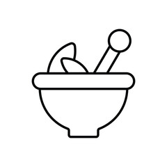 Pestel And Mortar Vector icon