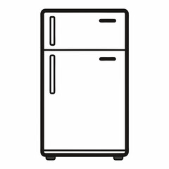modern refrigerator isolated on white background